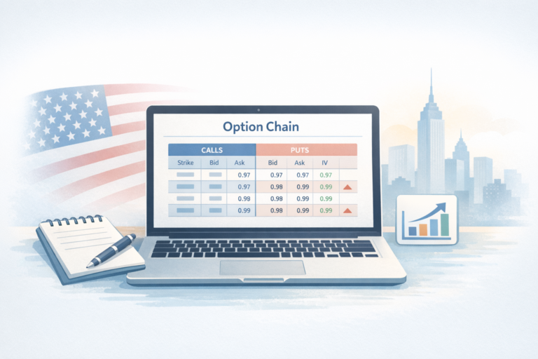 Market Chameleon Option Chainの見方を日本語で解説｜初心者が最初に見るポイント